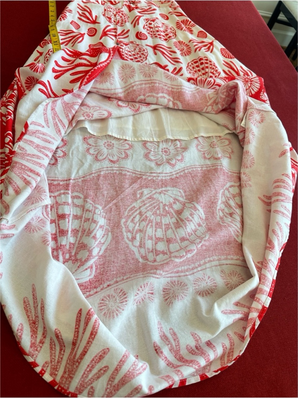 Calypso St. Barth Red and White Linen Blend Maxi Sundress, NWT, XS - Picture 13 of 16